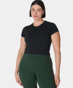 Athlete Crop Seamless Workout Tee-Sweaty Betty New