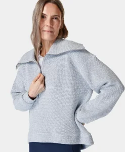 Restful Boucle Half Zip Sweatshirt-Sweaty Betty Cheap